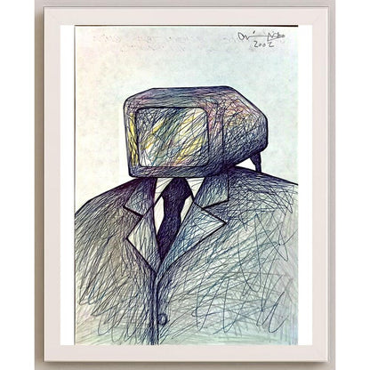 Candido Isidfo Cuenca Fuentes 21x14cm Orijinal Karikatür BOD05592