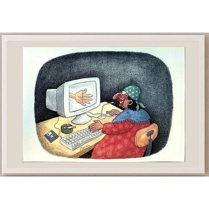 Miroslav Gerencer 29x21cm Orijinal Karikatür BOD05597