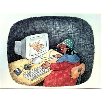 Miroslav Gerencer 29x21cm Orijinal Karikatür BOD05597
