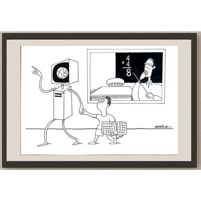 Juli Sanchis Aguado 29x21cm Orijinal Karikatür BOD05600