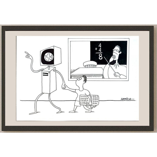 Juli Sanchis Aguado 29x21cm Orijinal Karikatür BOD05600
