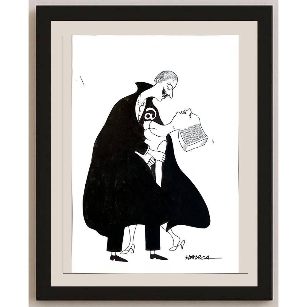 Juli Sanchis Aguado 29x21cm Orijinal Karikatür BOD05601