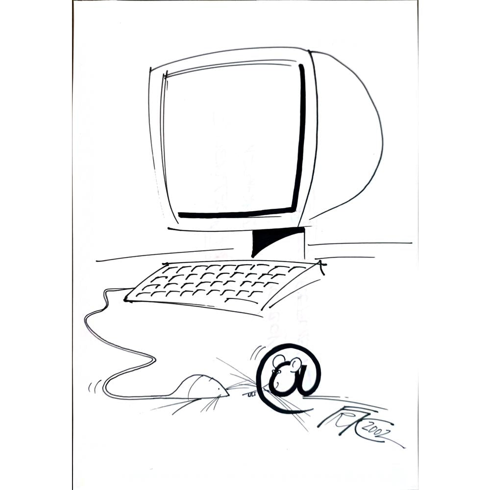 Frantisek Kratochvil 29x21cm Orijinal Karikatür BOD05603