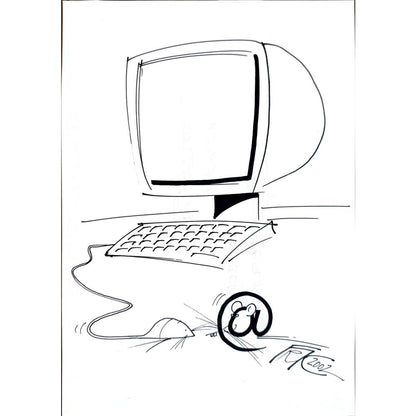 Frantisek Kratochvil 29x21cm Orijinal Karikatür BOD05603