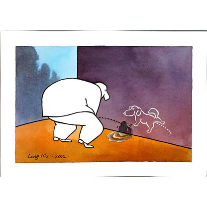 Leng Mu 29x21cm Orijinal Karikatür BOD05606