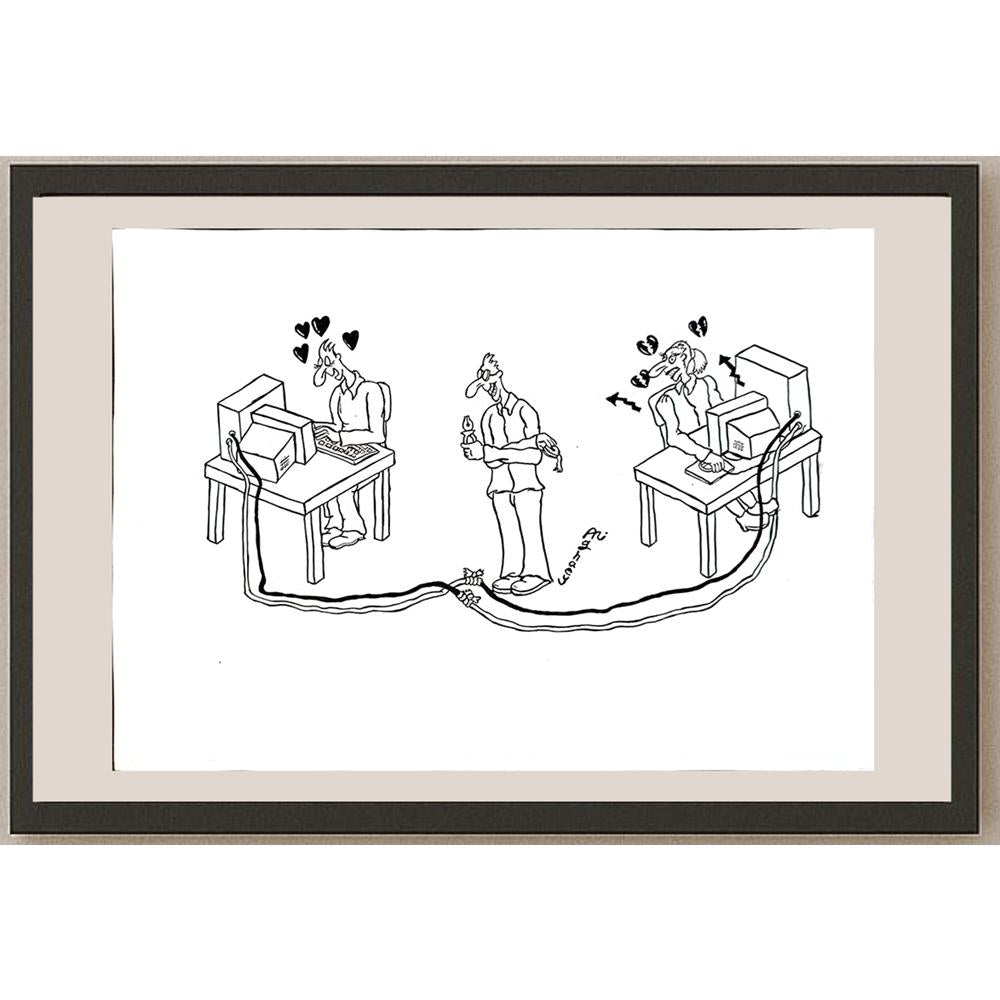 Ali Aghaeyi 29x21cm Orijinal Karikatür BOD05610