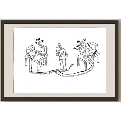 Ali Aghaeyi 29x21cm Orijinal Karikatür BOD05610