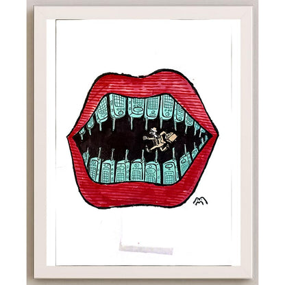 Mileta Miloradovic 29x21cm Orijinal Karikatür BOD05612