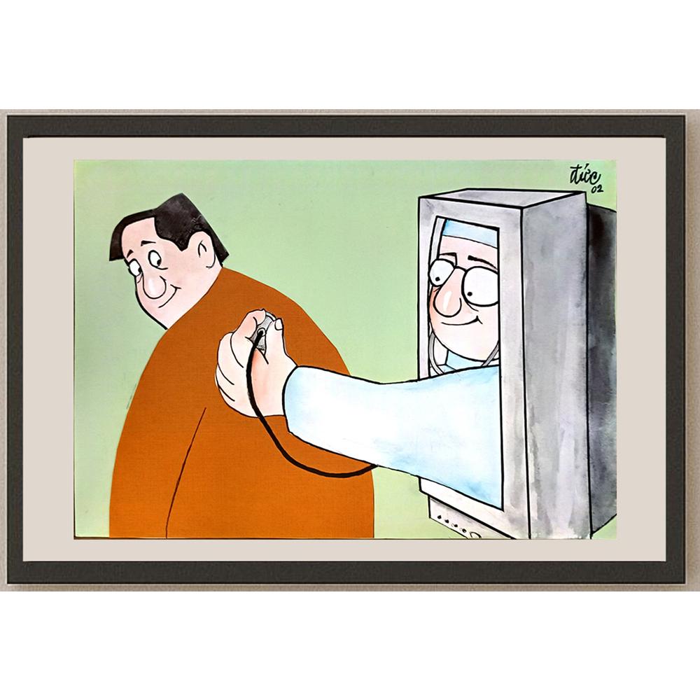 Nguyen Huu Due 29x21cm Orijinal Karikatür BOD05617