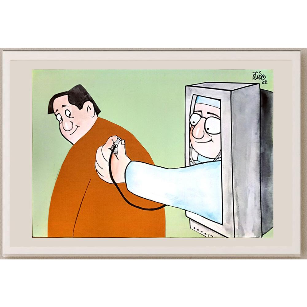 Nguyen Huu Due 29x21cm Orijinal Karikatür BOD05617