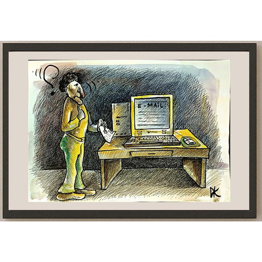 Danila Koseva 29x21cm Orijinal Karikatür BOD05620