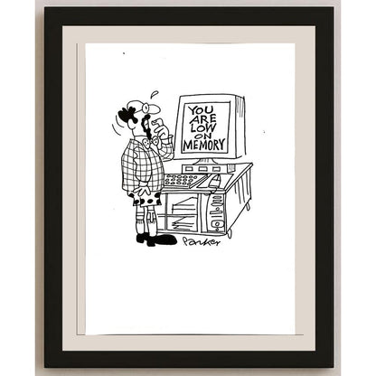 Dave Paker 29x21cm Orijinal Karikatür BOD05622