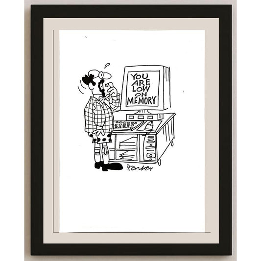 Dave Paker 29x21cm Orijinal Karikatür BOD05622