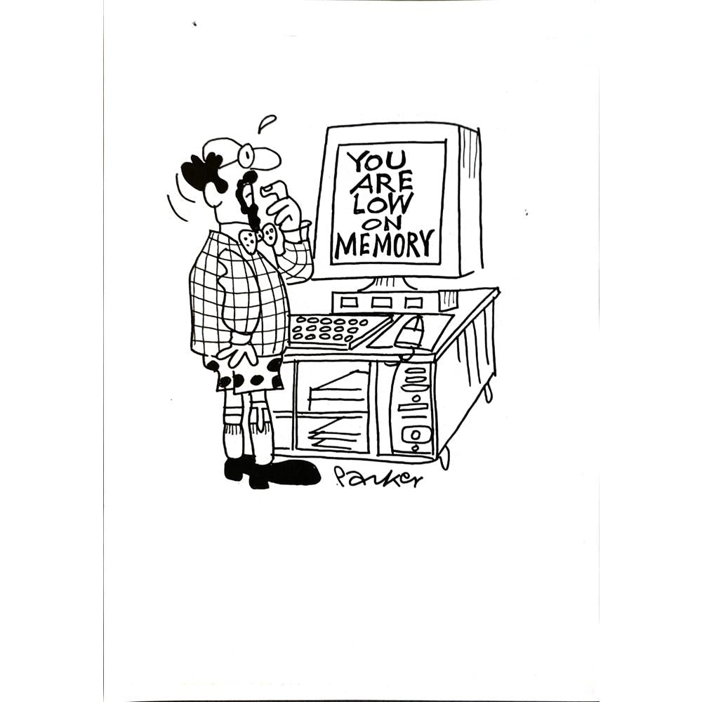 Dave Paker 29x21cm Orijinal Karikatür BOD05622