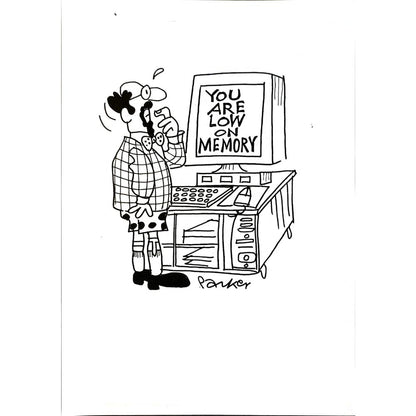 Dave Paker 29x21cm Orijinal Karikatür BOD05622
