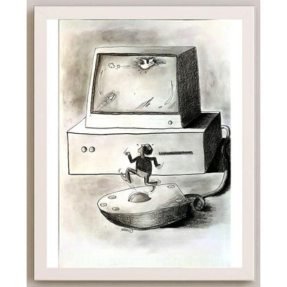 Nahid Maghdoud 29x21cm Orijinal Karikatür BOD05627