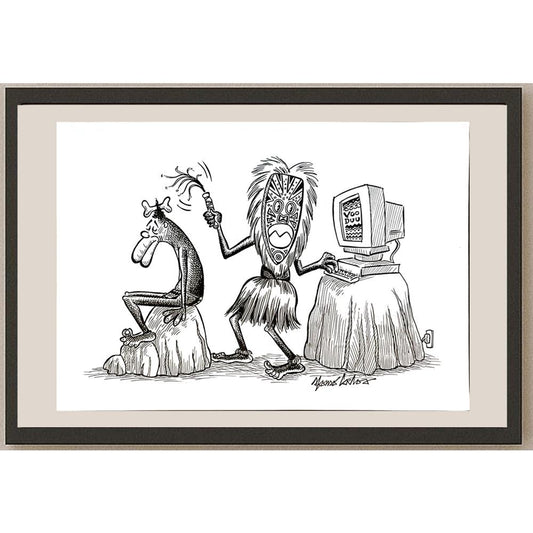 Afonso Carlos Fernandes 29x21cm Orijinal Karikatür BOD05630