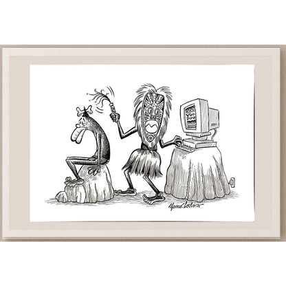 Afonso Carlos Fernandes 29x21cm Orijinal Karikatür BOD05630