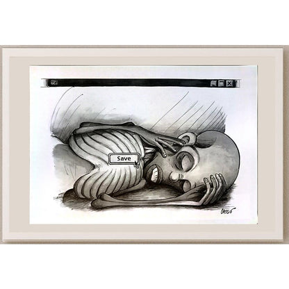 Carlos Augusto Nascimento 29x21cm Orijinal Karikatür BOD05631