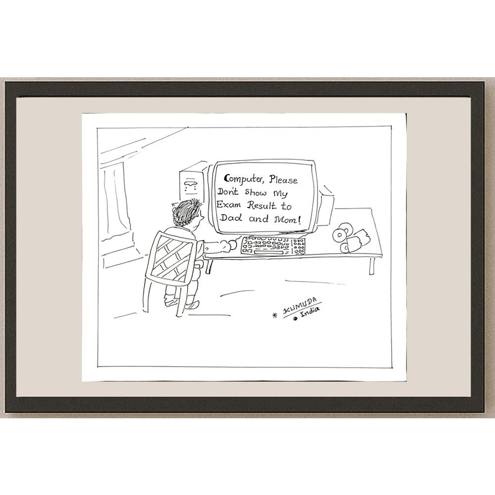 Kumuda Deshpande 28x23cm Orijinal Karikatür BOD05638