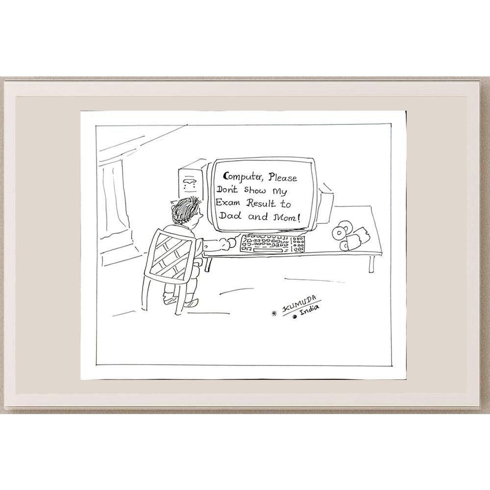Kumuda Deshpande 28x23cm Orijinal Karikatür BOD05638