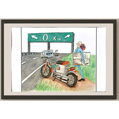 Soheil Mottaki 29x21cm Orijinal Karikatür BOD05639
