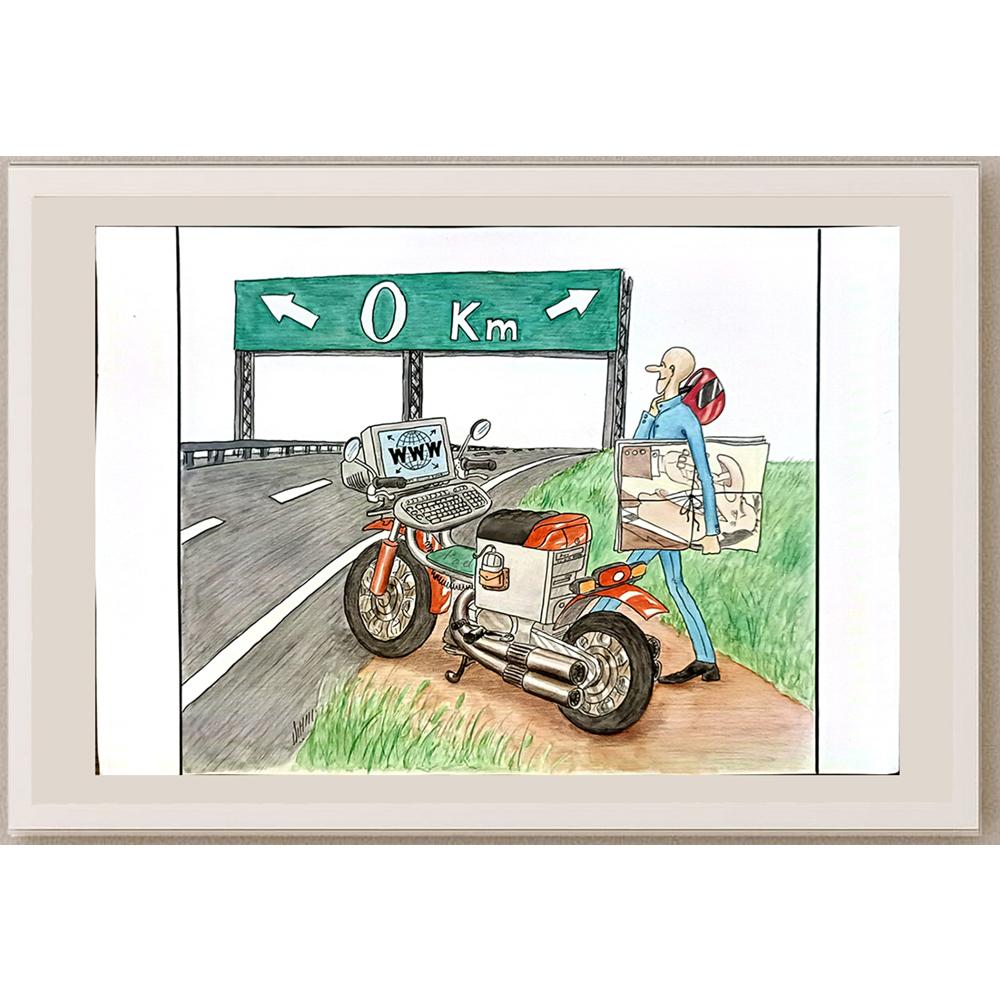 Soheil Mottaki 29x21cm Orijinal Karikatür BOD05639