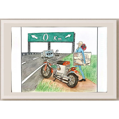 Soheil Mottaki 29x21cm Orijinal Karikatür BOD05639