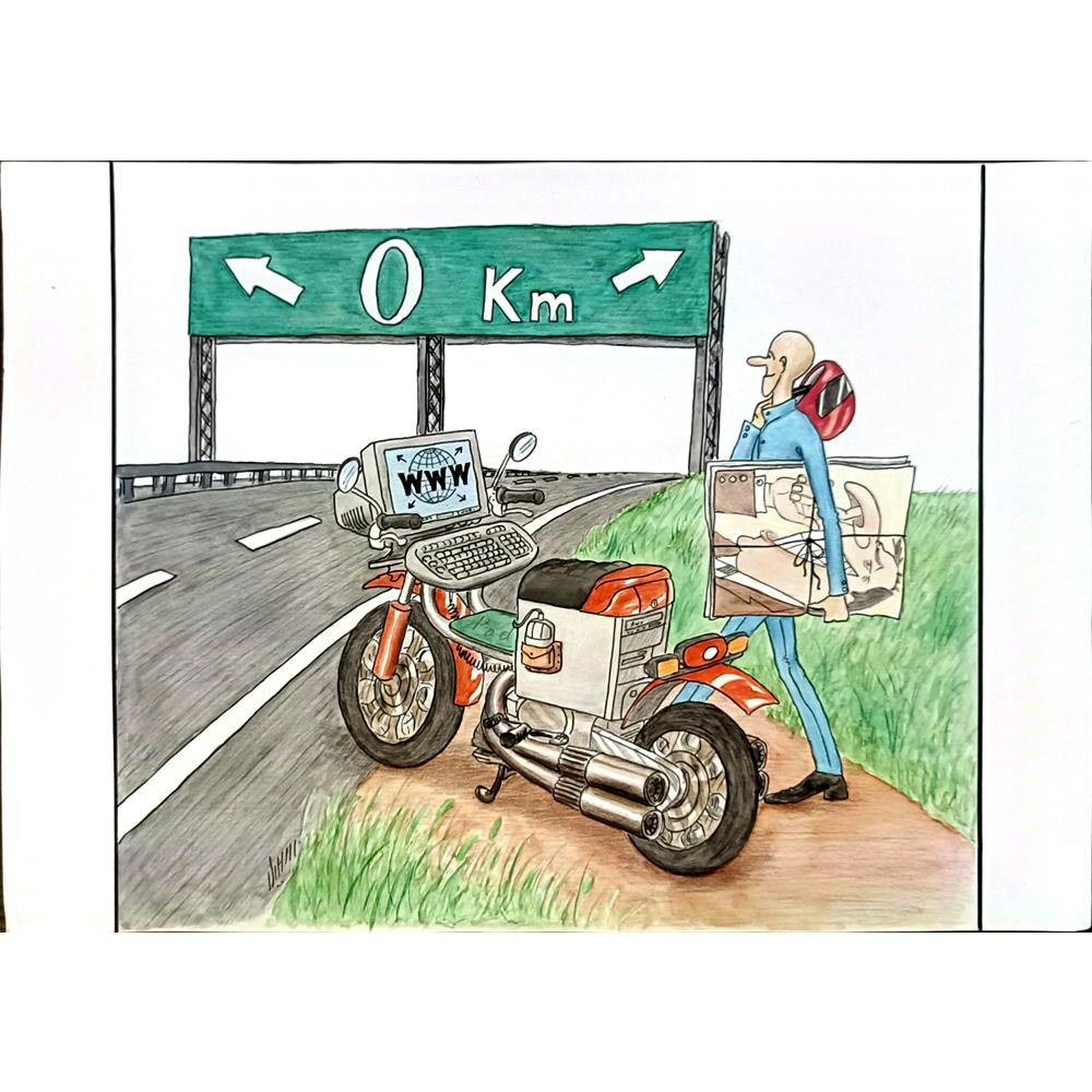Soheil Mottaki 29x21cm Orijinal Karikatür BOD05639