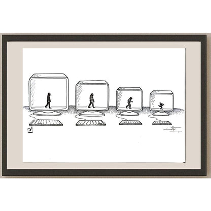 Pezhman Alipoor 29x21cm Orijinal Karikatür BOD05640
