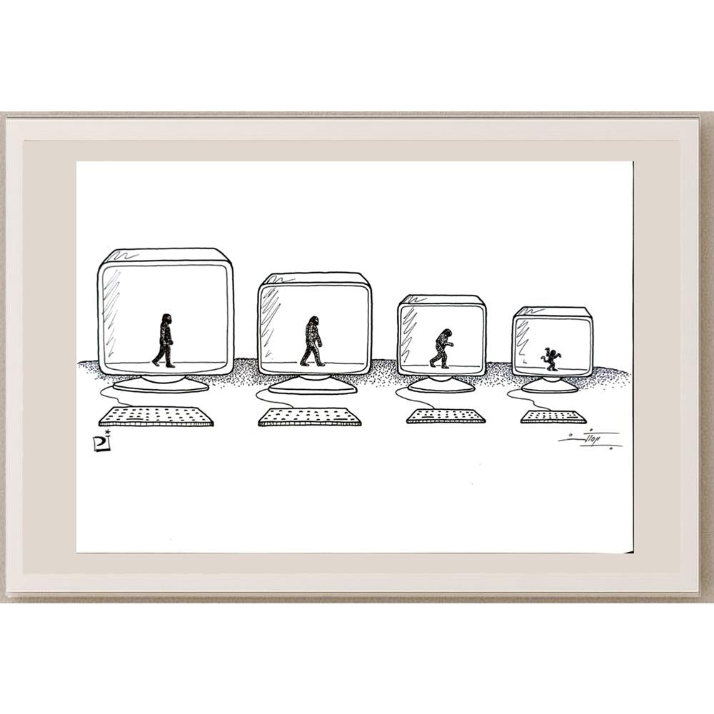 Pezhman Alipoor 29x21cm Orijinal Karikatür BOD05640