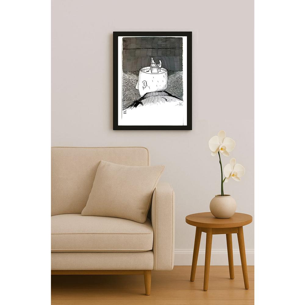 Pezhman Alipoor 29x21cm Orijinal Karikatür BOD05641