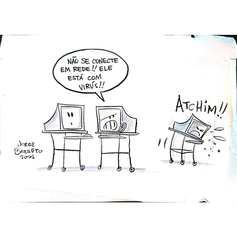Jorge Barreto 35x25cm Orijinal Karikatür BOD05642