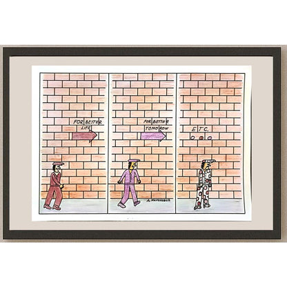 Dragan Milunovic 29x21cm Orijinal Karikatür BOD05644