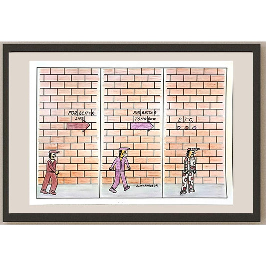 Dragan Milunovic 29x21cm Orijinal Karikatür BOD05644