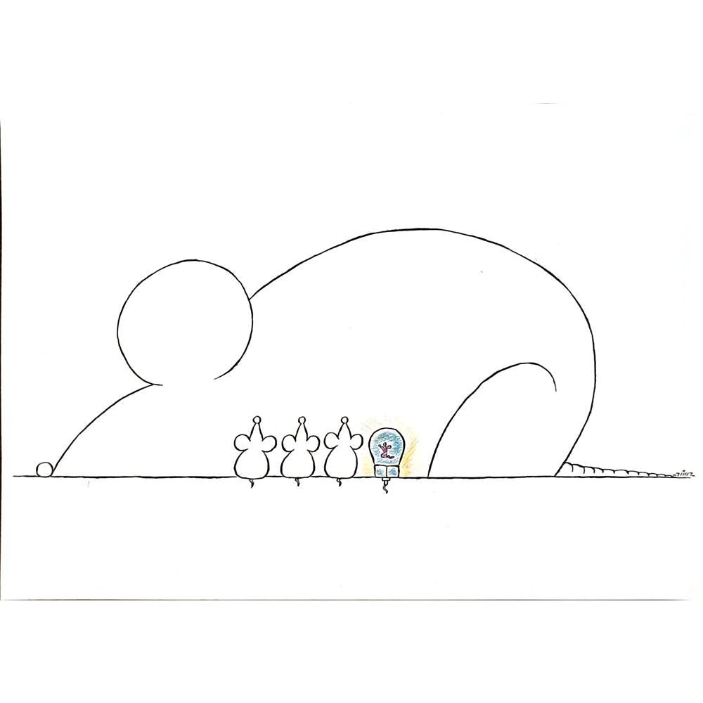 Hassanzadeh Khossrow 29x21cm Orijinal Karikatür BOD05647