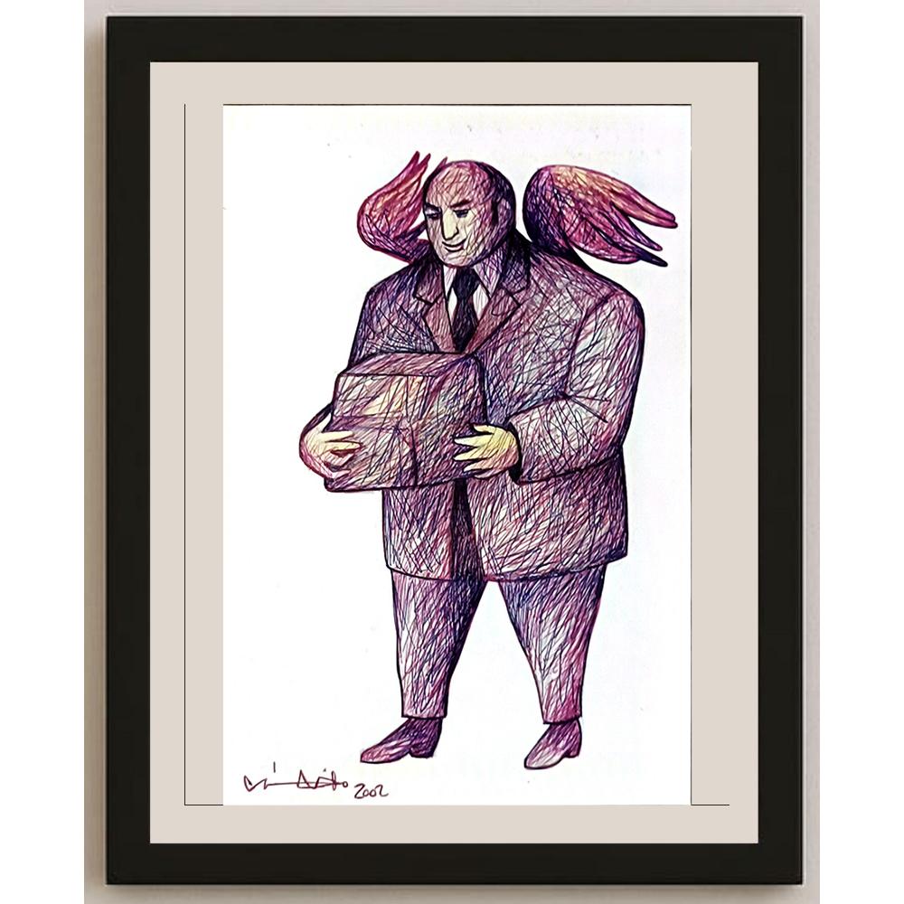 Candido Isidfo Cuenca Fuentes 21x14cm Orijinal Karikatür BOD05649