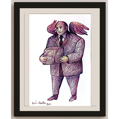 Candido Isidfo Cuenca Fuentes 21x14cm Orijinal Karikatür BOD05649