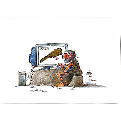 Mojtaba Galmohammadi 29x21cm Orijinal Karikatür BOD05654