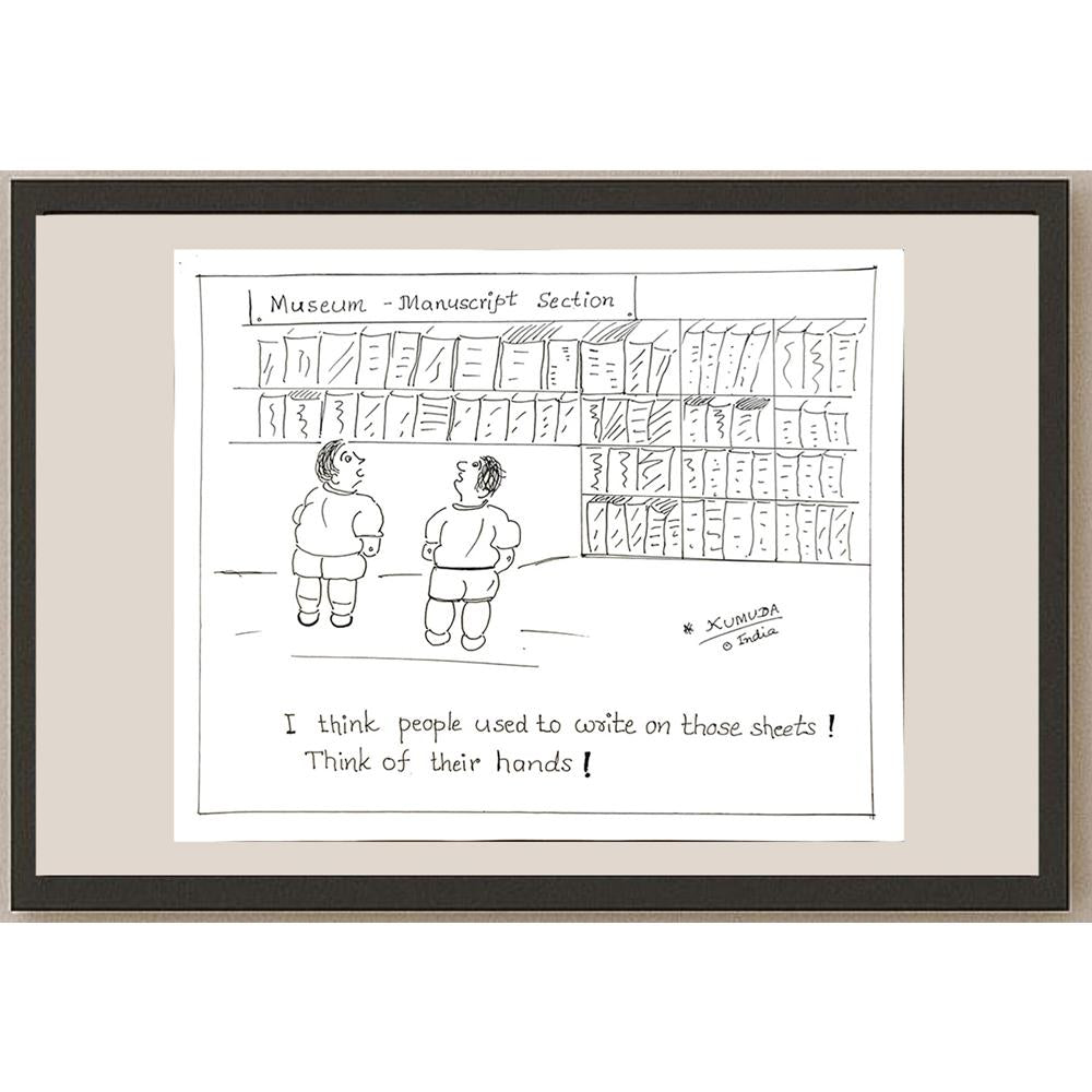 Kumuda Deshpande 28x23cm Orijinal Karikatür BOD05656