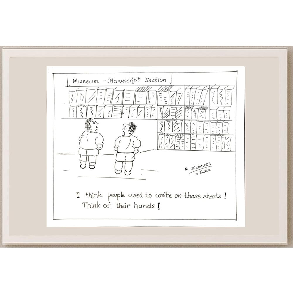 Kumuda Deshpande 28x23cm Orijinal Karikatür BOD05656