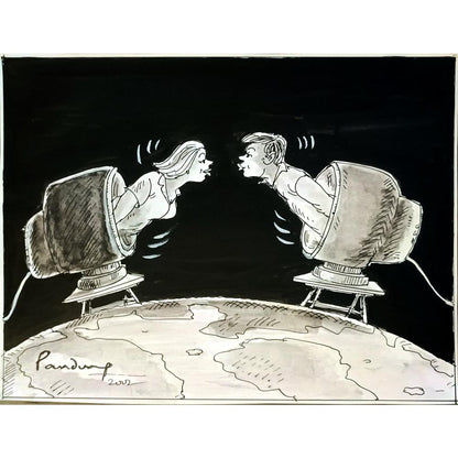 Panduranga Rau 24x18cm Orijinal Karikatür BOD05667