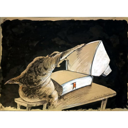 Shahram Rezaei 29x21cm Orijinal Karikatür BOD05669