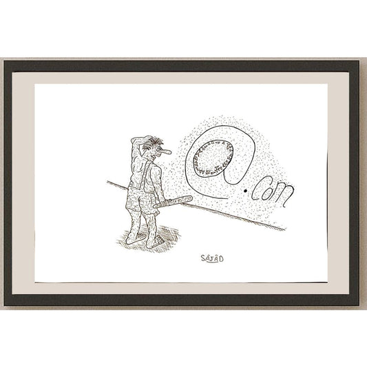 Sajad Rafaee 29x21cm Orijinal Karikatür BOD05673