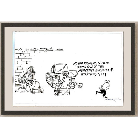 Chackrasali 28x19cm Orijinal Karikatür BOD05676