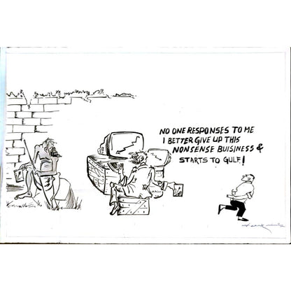 Chackrasali 28x19cm Orijinal Karikatür BOD05676