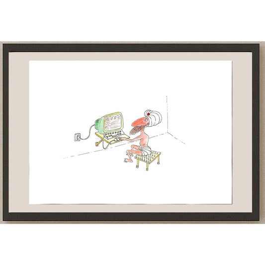 Nikolay Fitkov 29x21cm Orijinal Karikatür BOD05677