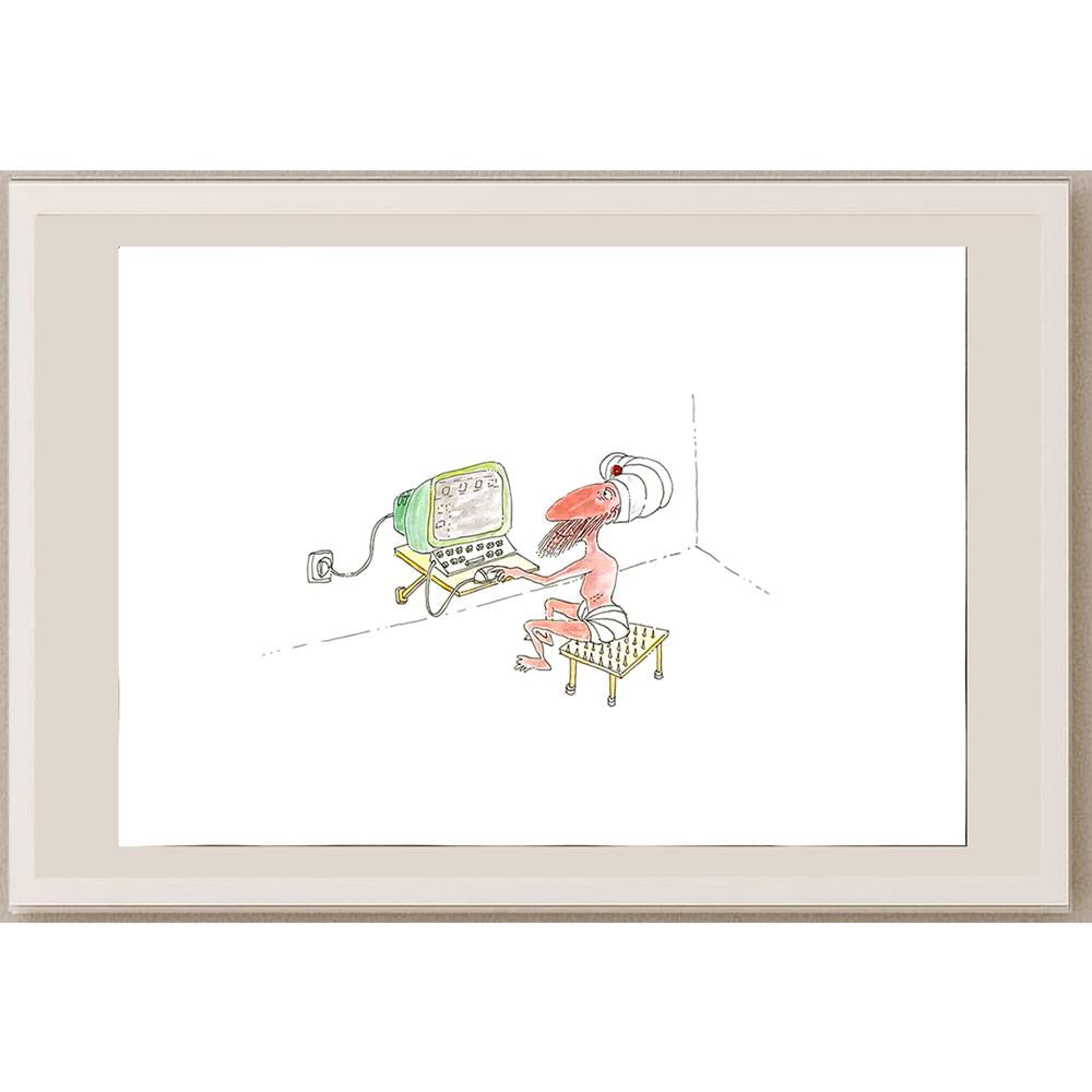 Nikolay Fitkov 29x21cm Orijinal Karikatür BOD05677
