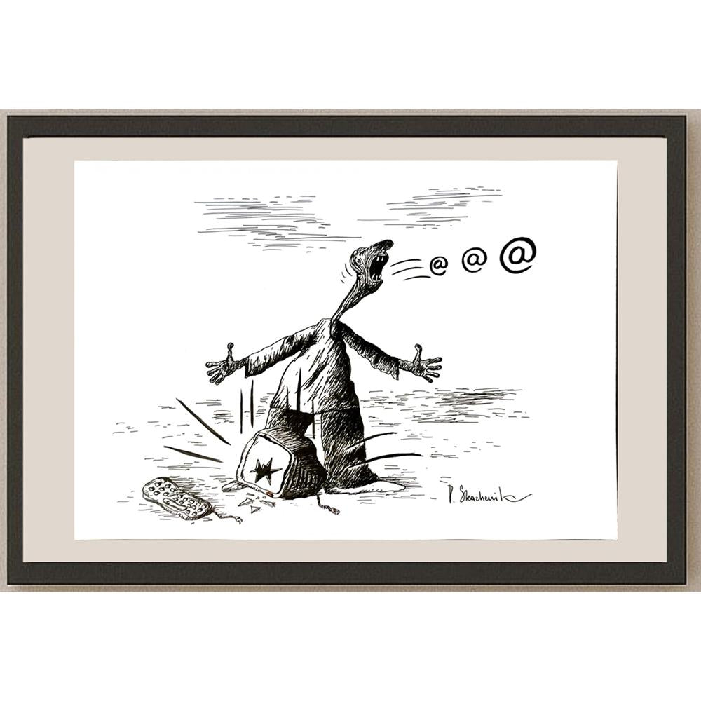 Dmitriy Skazhenik 29x21cm Orijinal Karikatür BOD05678