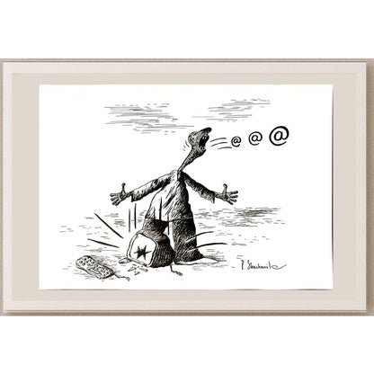 Dmitriy Skazhenik 29x21cm Orijinal Karikatür BOD05678